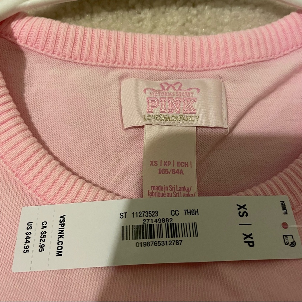 PINK X LOVESHACKFANCY bling dog tee X-small NWT - Picture 8 of 9